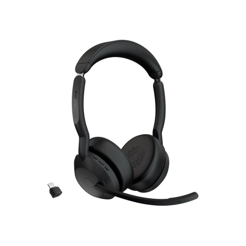Bluetooth слушалки JABRA Evolve2 55 Link380c MS - Черни детайлна снимка 2
