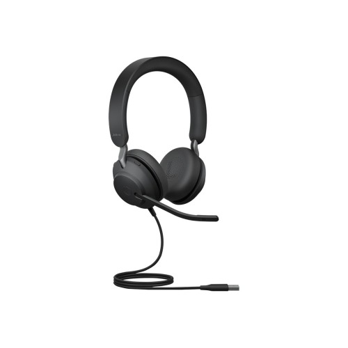 Слушалки JABRA Evolve2 40 SE UC Stereo USB C/A - С кабел - Черни