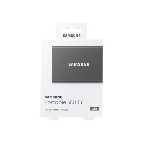 Външен SSD диск Samsung T7 2TB USB 3.2 Gen 2 - Тъмно сив детайлна снимка 6